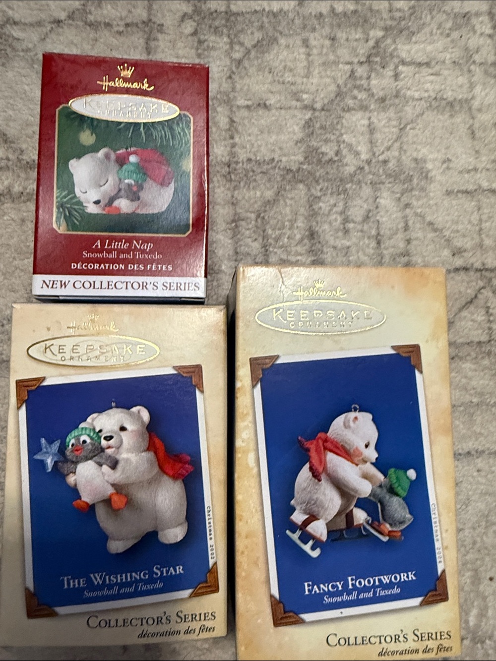 Hallmark Christmas Ornaments Snowball and Tuxedo